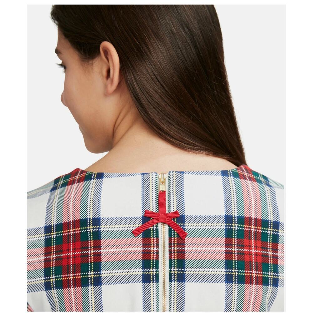 VINEYARD VINES Girl's Plaid Bell Sleeve Ruffle Holiday Christams Dress // S 7-8 - Picture 12 of 12